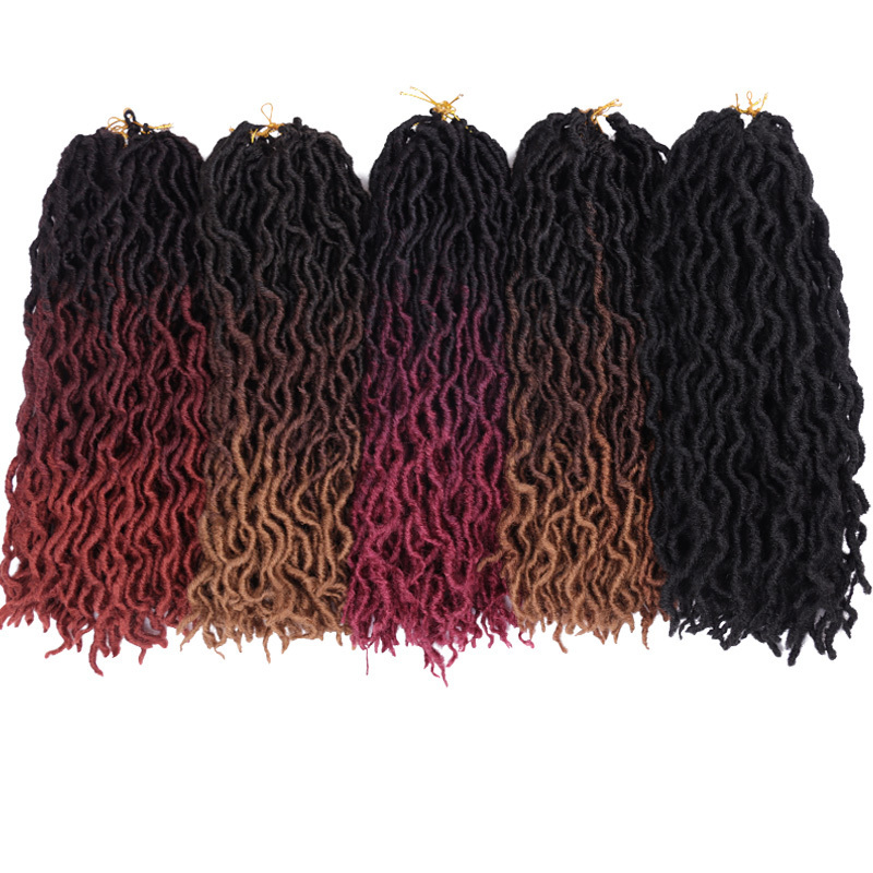 Crochet Hair  gypsy locs Afro Hair Extensions  synthetic hair Bulk 20 inch 18strands