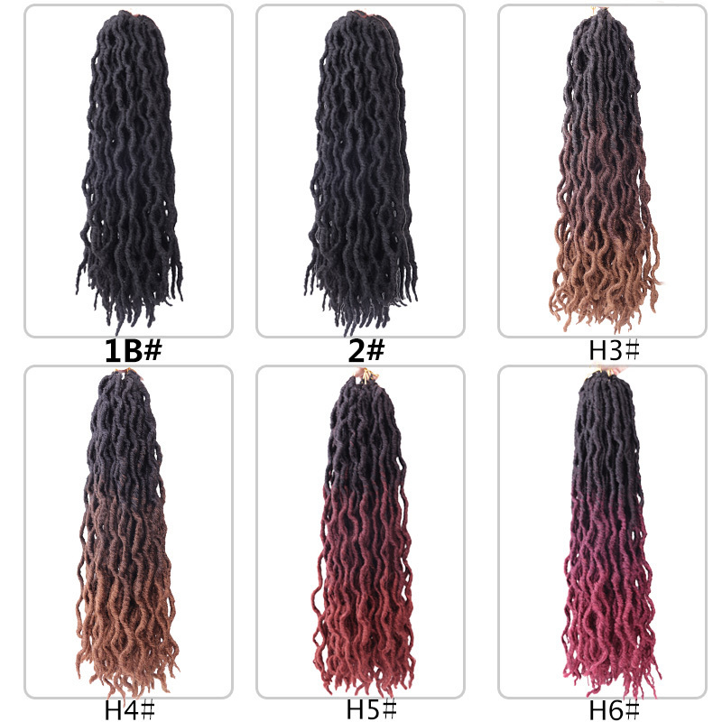 Crochet Hair  gypsy locs Afro Hair Extensions  synthetic hair Bulk 20 inch 18strands