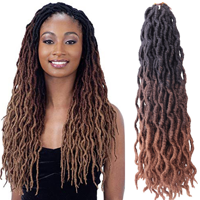 Crochet Hair  gypsy locs Afro Hair Extensions  synthetic hair Bulk 20 inch 18strands