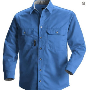 Wholesale FR Clothing Flame Resistant Fireproof Shirt Men Industrial Work Uniform High Quality Direct Selling Work Shirt