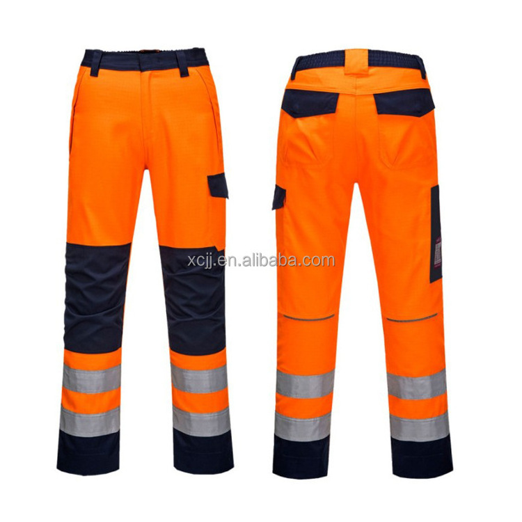 Custom High-Visibility frc clothing fire retardant Workwear Trousers Stretch Cargo Nylon Safety fr work Pants