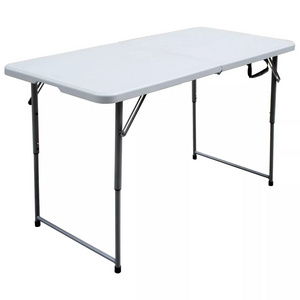 Factory direct sales party tables and chairs adjustable folding tables rectangular plastic portable folding tables