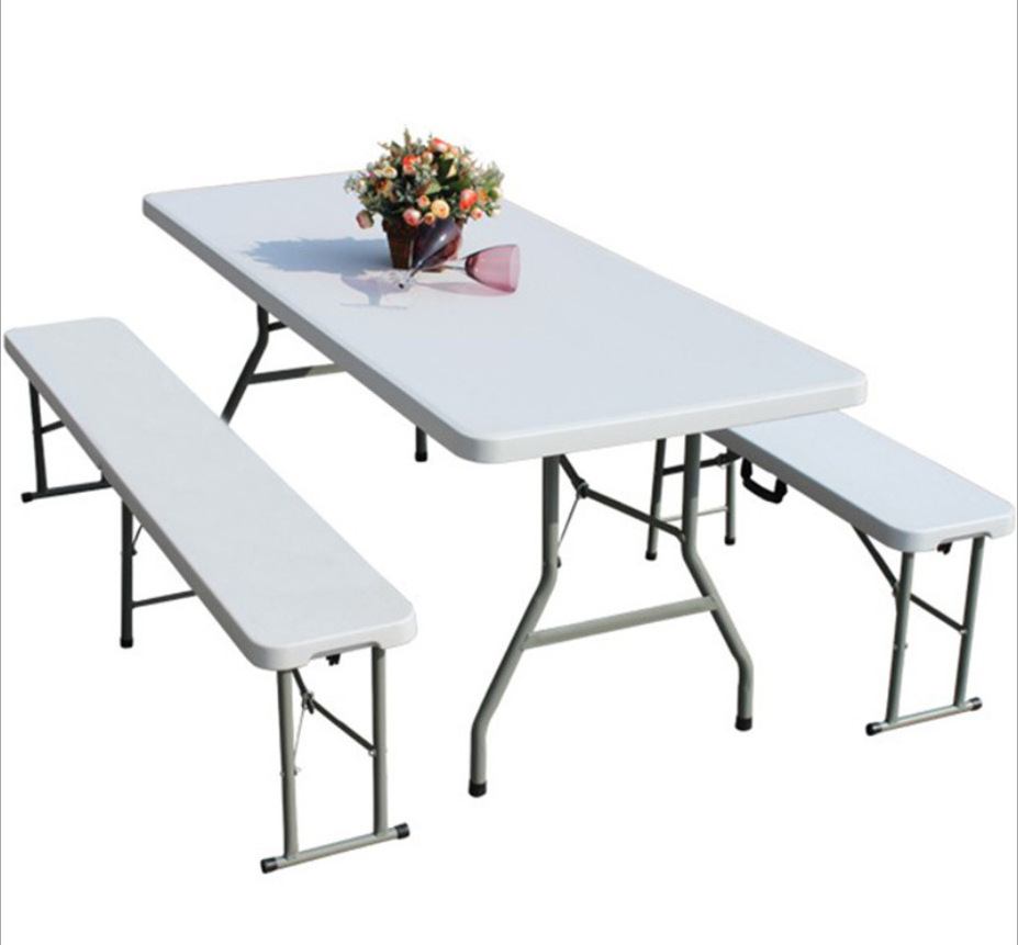 Hot Product,Outdoor Folding Table HDPE Plastic Material,Customised  plastic folding tables,chairs and tables for party