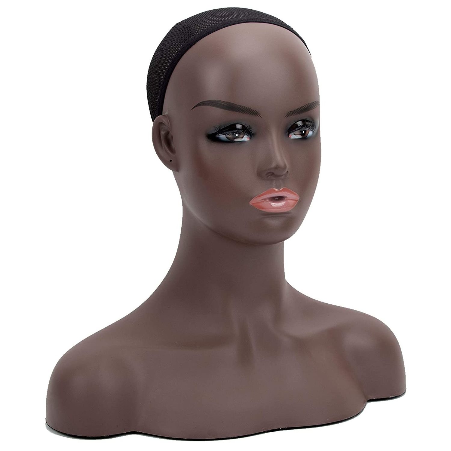 Hot Sale mannequin for jewelry wig display Makeup Face Realistic Female mannequin head with shoulders mannequin head