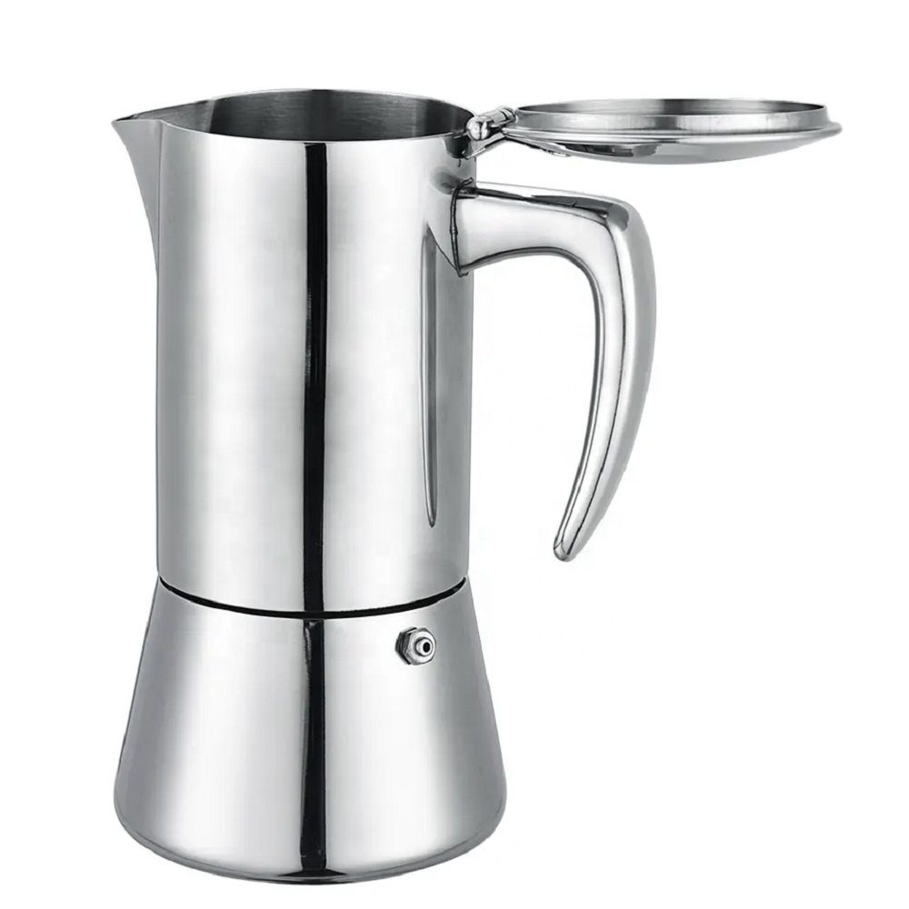 Stainless Steel Stovetop Espresso Maker 6 Cup Espresso Moka Pot for Full Flavored Espresso Percolator Italian Coffee Maker