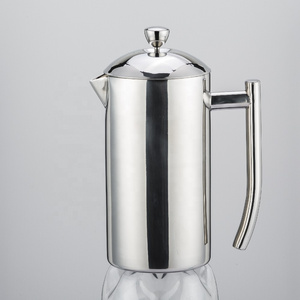 Hot Commodity Customized Double Wall French Coffee Press Stainless Steel French Press 1 Liter