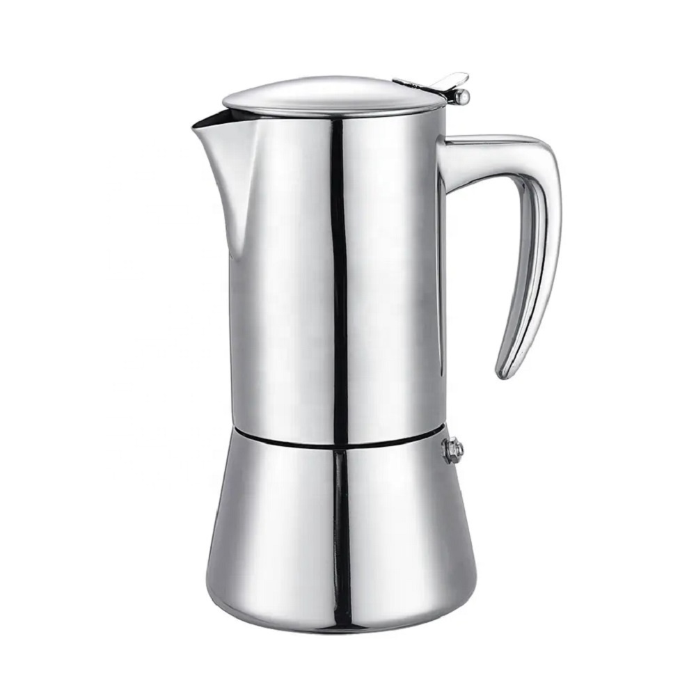 Stainless Steel Stovetop Espresso Maker 6 Cup Espresso Moka Pot for Full Flavored Espresso Percolator Italian Coffee Maker