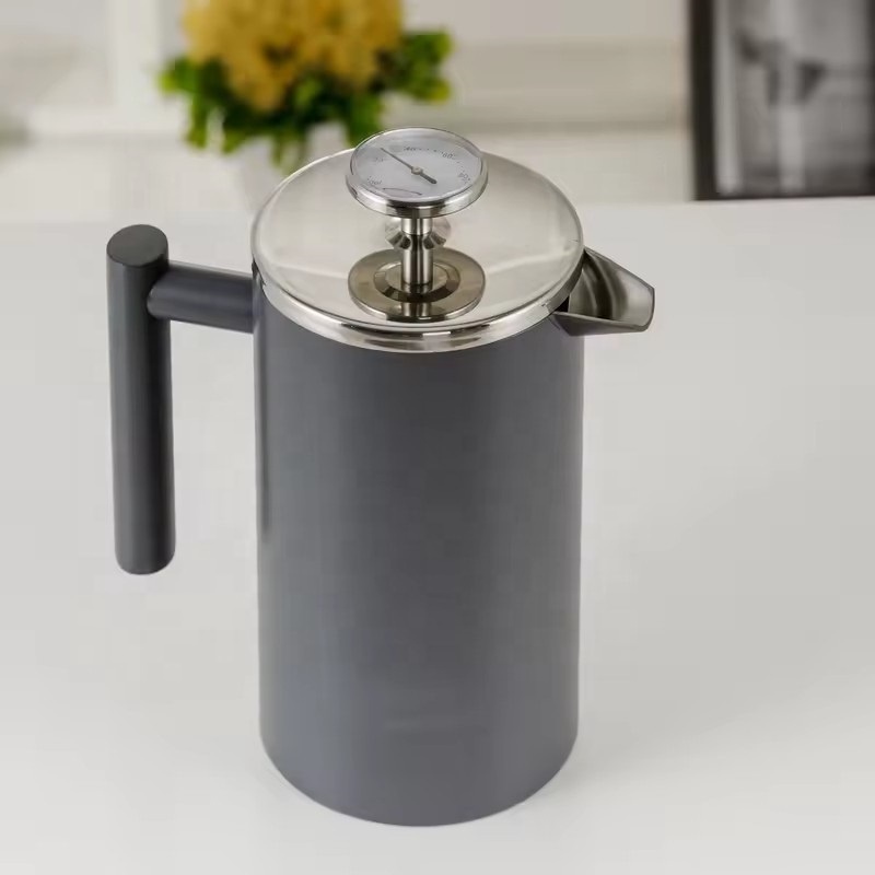 Copper Color Hand Manual Cafetiere Stainless Steel Percolator French Press Coffee Maker