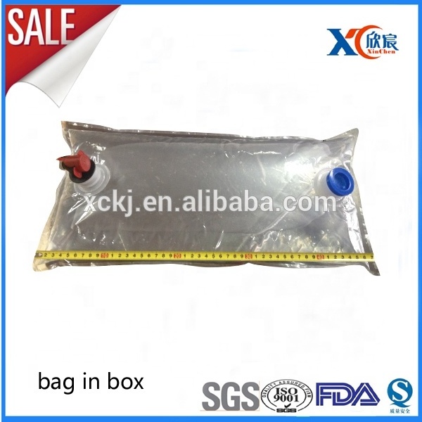 aluminum foil bag in box for storaging transportation of liquids