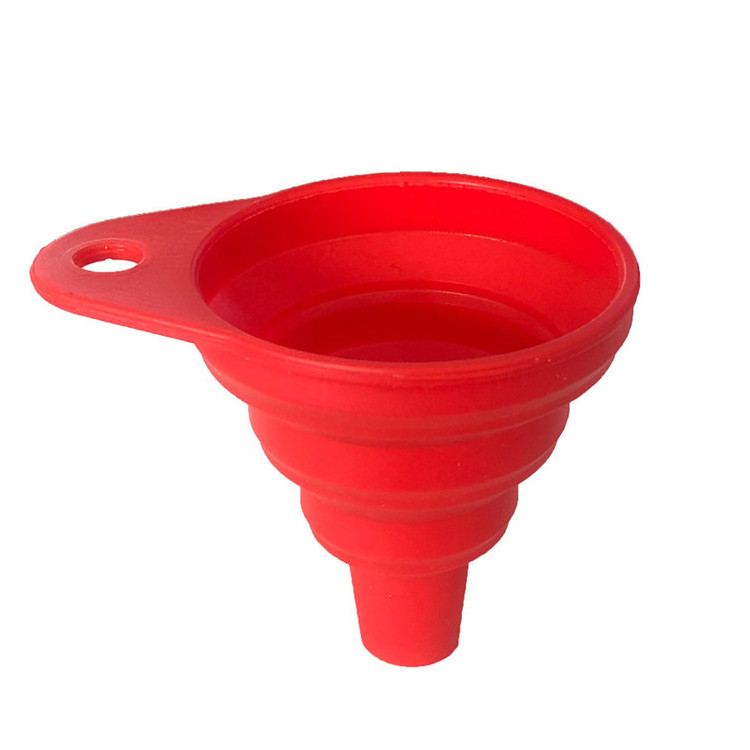 Factory  Food Grade Liquid or Powder Transfer Silicone Collapsible Funnel