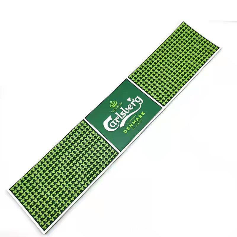 PVC Rubber Bar Mat Personalized Logo Non-slip Rubber Mat Customized Table Runner Bar Mat