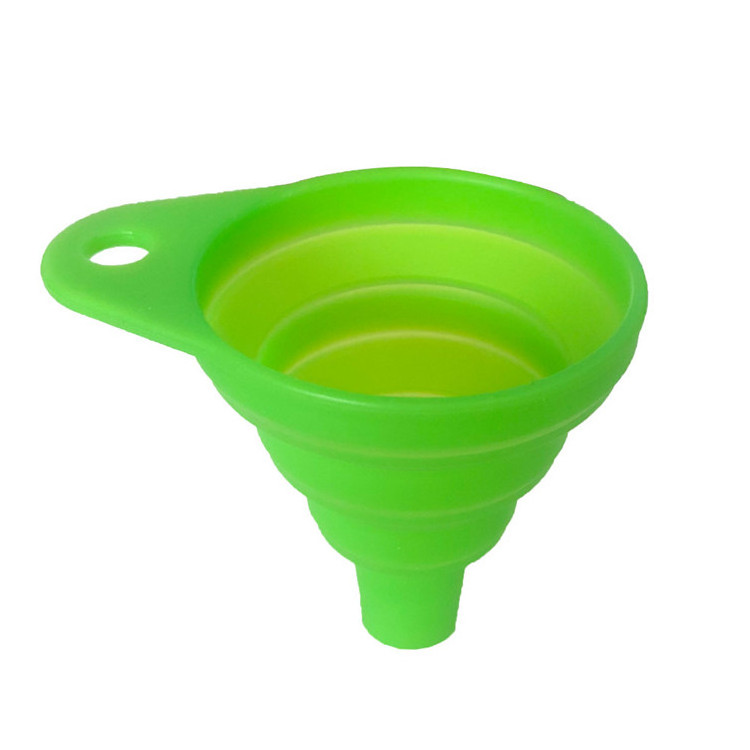 Factory  Food Grade Liquid or Powder Transfer Silicone Collapsible Funnel