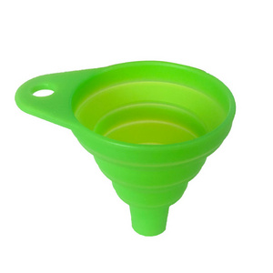 Factory  Food Grade Liquid or Powder Transfer Silicone Collapsible Funnel