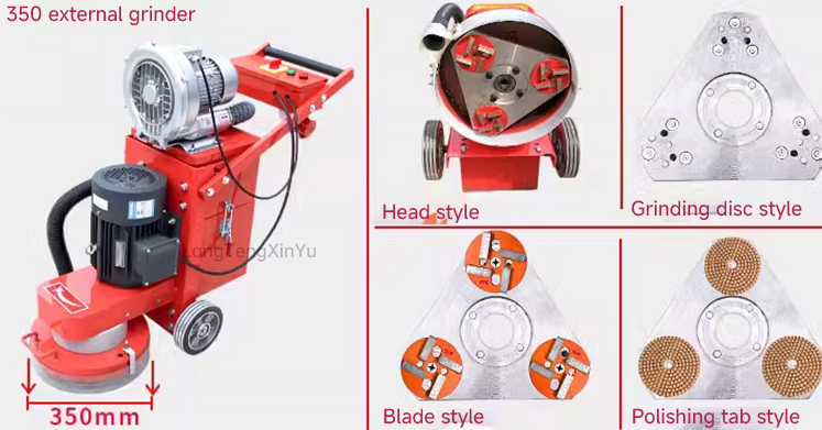 Road Construction Concrete Grinder Machine Terrazzo Floor Polishing Grinding Machine