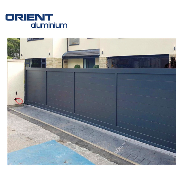 Custom Swing Driveway Aluminium Gates Battant Privacy Courtyard Security Automatic Aluminum Sliding Gates