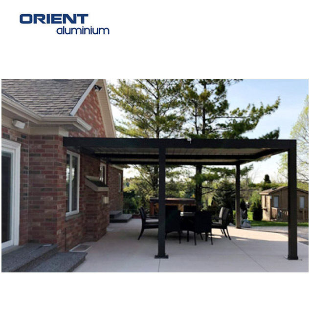 High Quality All Weather Outdoor Waterproof Bioclimatic Pergola Solar System Optional Electric Luxury Aluminum Pergola Gazebo