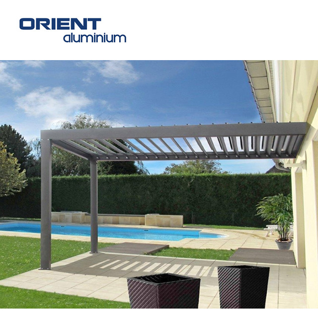 Good Quality Patio Roof Retractable Awning Shed Electric Louver Aluminum Gazebo Canopy Aluminum Pergola