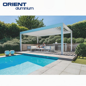 Premium Motorized Retractable Canopy Aluminum Pergola Waterproof Louver Gazebo Garden Patio Cover