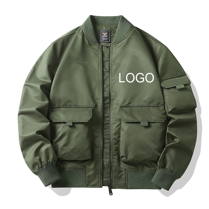 Hot 90's satin male nylon ma-1 baseball plain cargo tapestry oversized men unisex blank wholesale high end premium bomber jacket