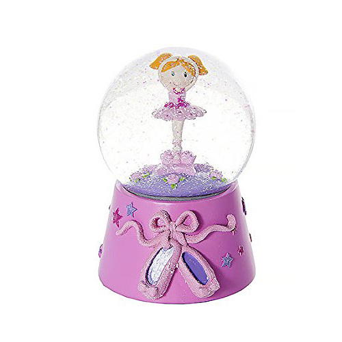 light and music Snow Globe Musical Music Box Pink Ballerina Kids Ballet Gift for Little Girls