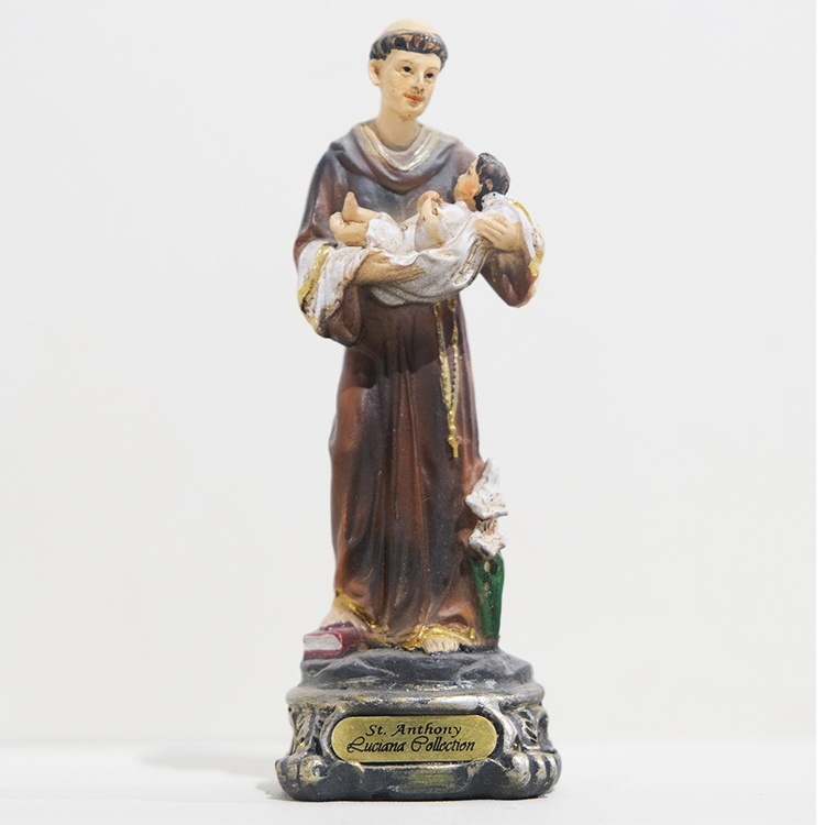 Novelty handmade resin christmas decorations Saint Francis Religious Christian Catholic Statue