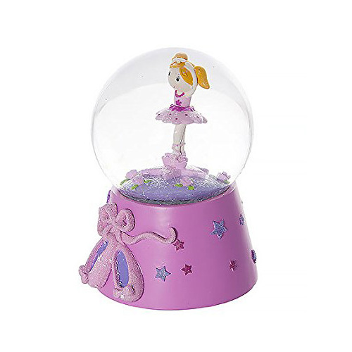 light and music Snow Globe Musical Music Box Pink Ballerina Kids Ballet Gift for Little Girls