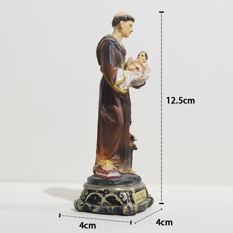 Novelty handmade resin christmas decorations Saint Francis Religious Christian Catholic Statue