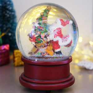 Resin Snow Crystal Ball Music Box Snow Wedding Gift Christmas Resin Snow Globe