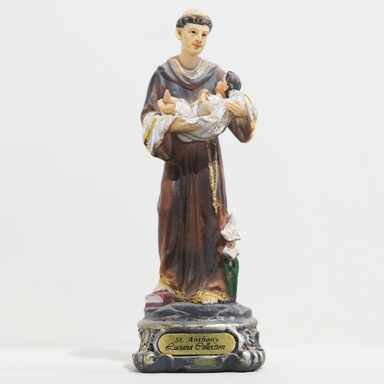 Novelty handmade resin christmas decorations Saint Francis Religious Christian Catholic Statue