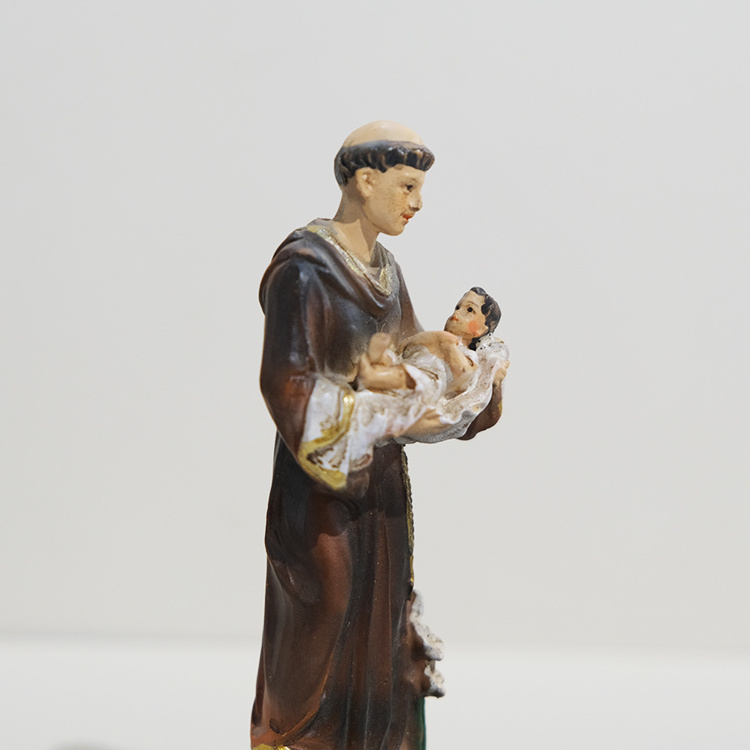 Novelty handmade resin christmas decorations Saint Francis Religious Christian Catholic Statue