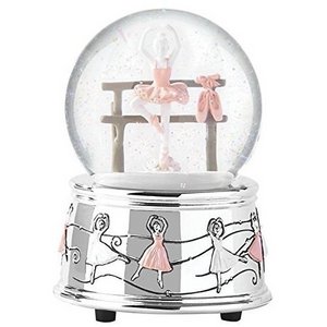 Polyresin Ballerina Collection snow globe Crafted in Silverplate