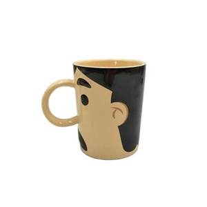 Custom creative cartoon character Pinocchio ceramic cup long nose handle coffee mugs