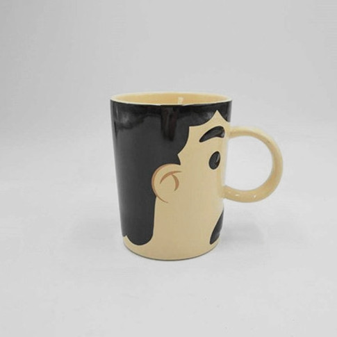 Custom creative cartoon character Pinocchio ceramic cup long nose handle coffee mugs