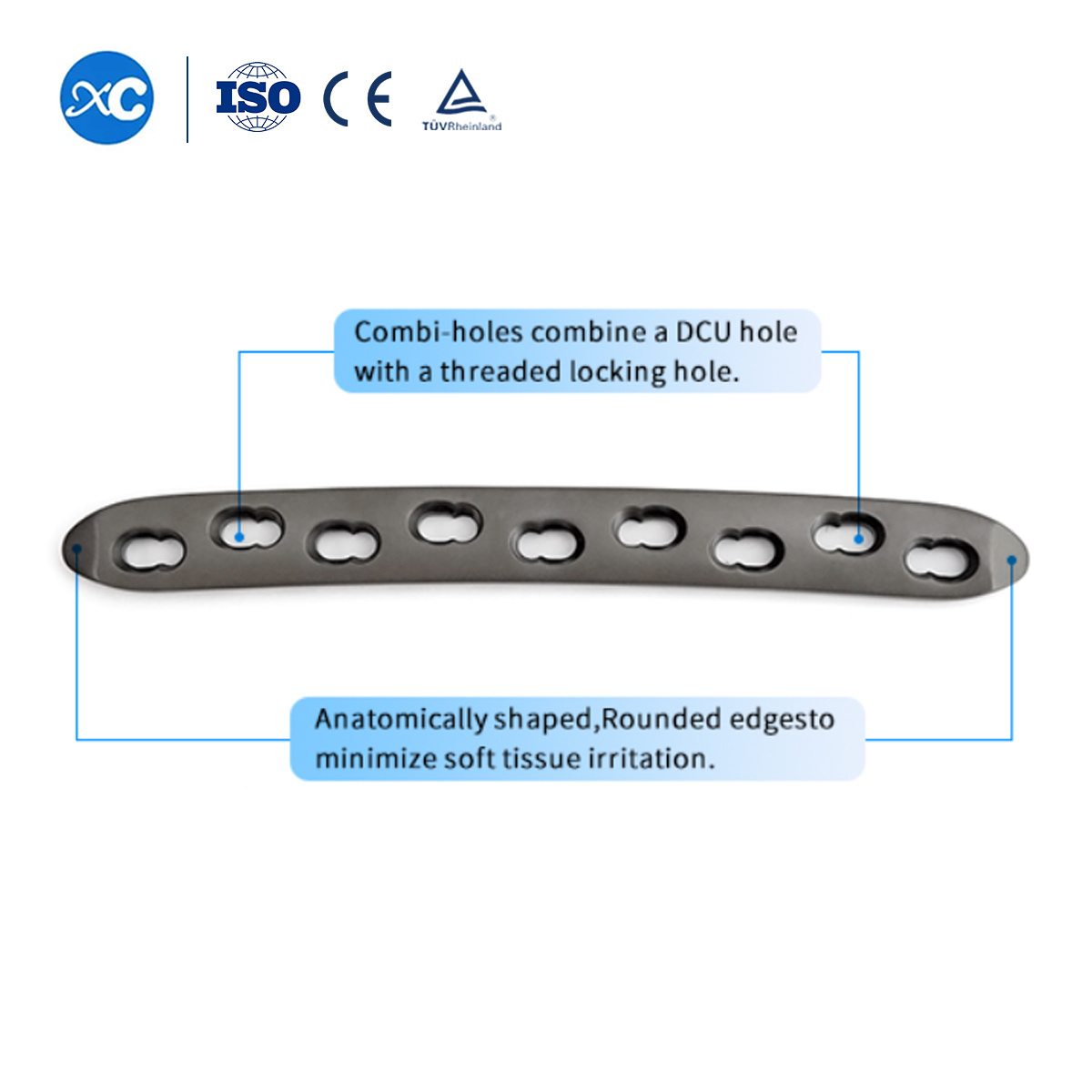 Femur Periprosthetic Fractures Bone Fixation Plate Distal / Proximal Femoral Locking Plate Femoral Curved Plate//