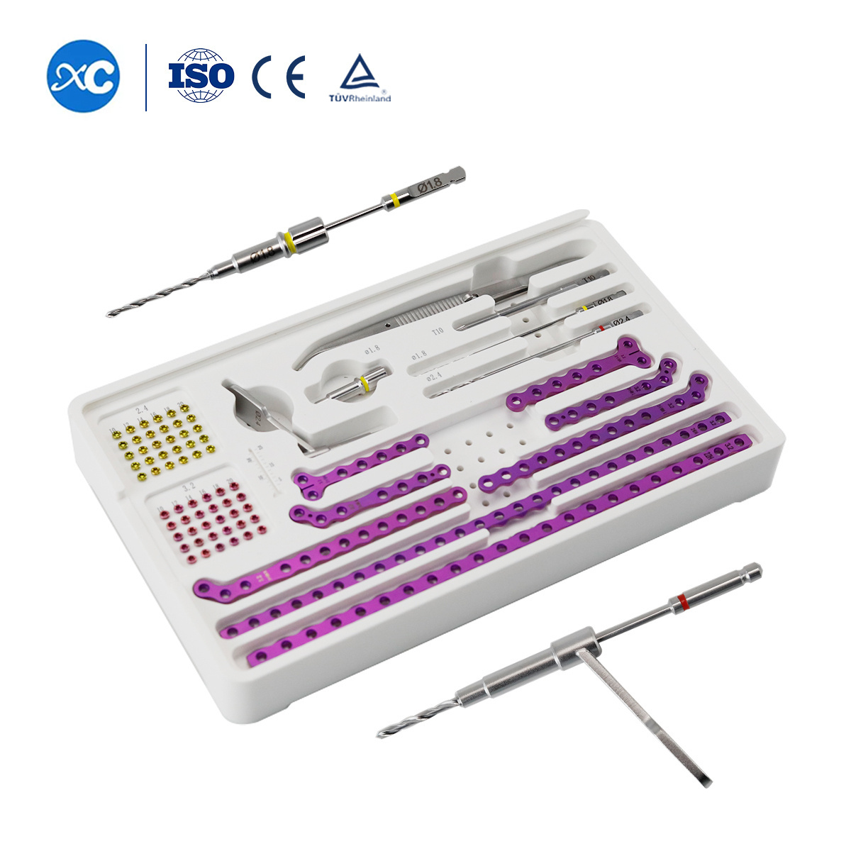 Advanced Locking Plate System 1.6/2.4/3.2/4.0mm ALPS Veterinary Orthopaedic Instrument Kit Set for Vet Animal Surgical Surgery//