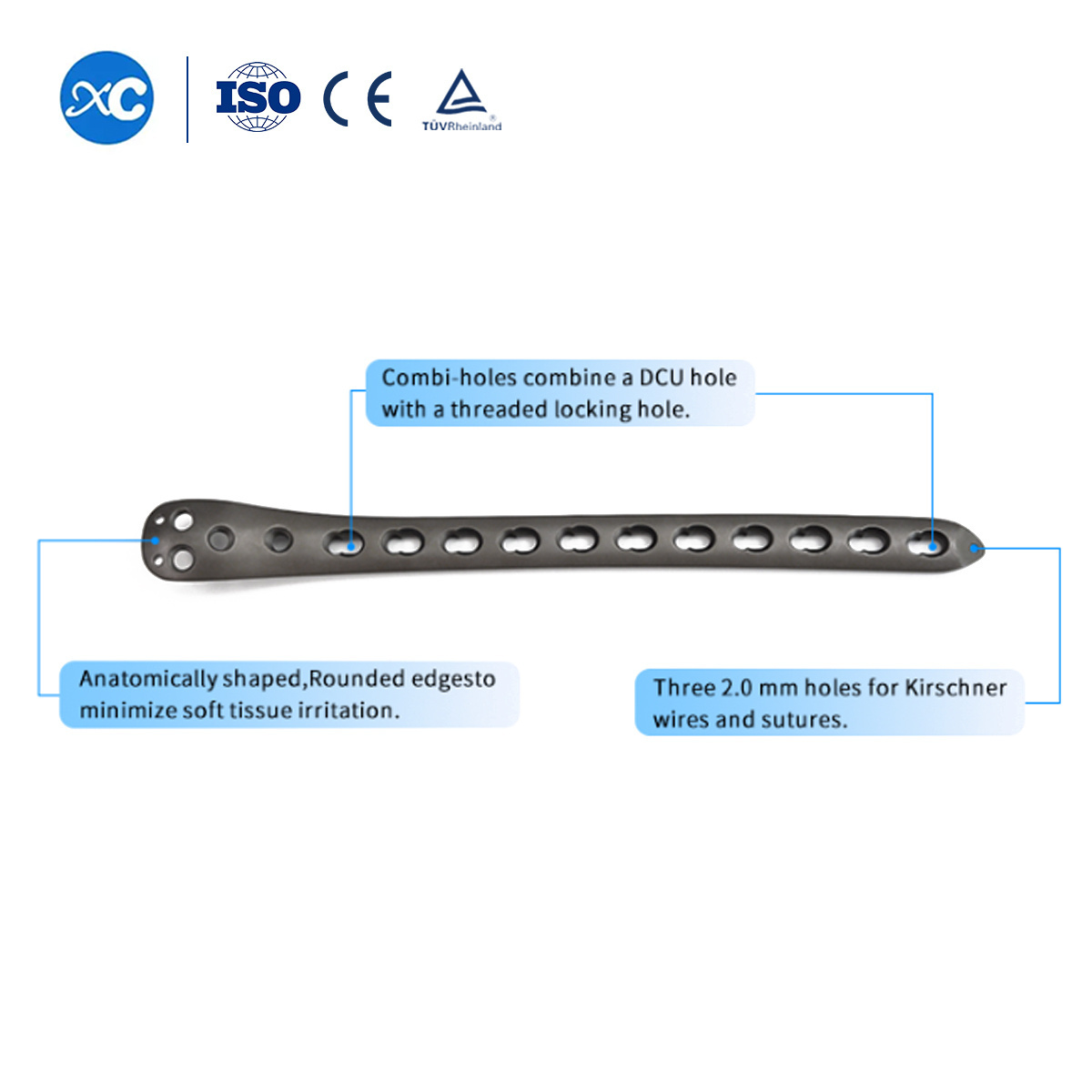 Femur Periprosthetic Fractures Bone Fixation Plate Distal / Proximal Femoral Locking Plate Femoral Curved Plate//