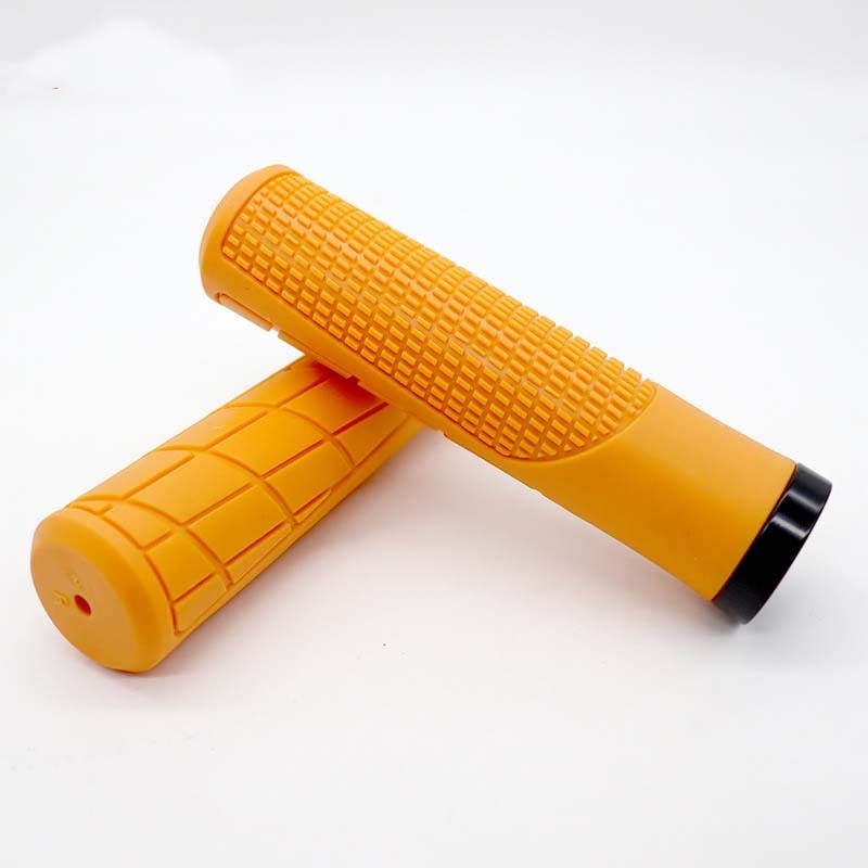 Lock on Pu Leather Handle Grip Bike Hand Sewn Mountain Bike Handlebar Cover