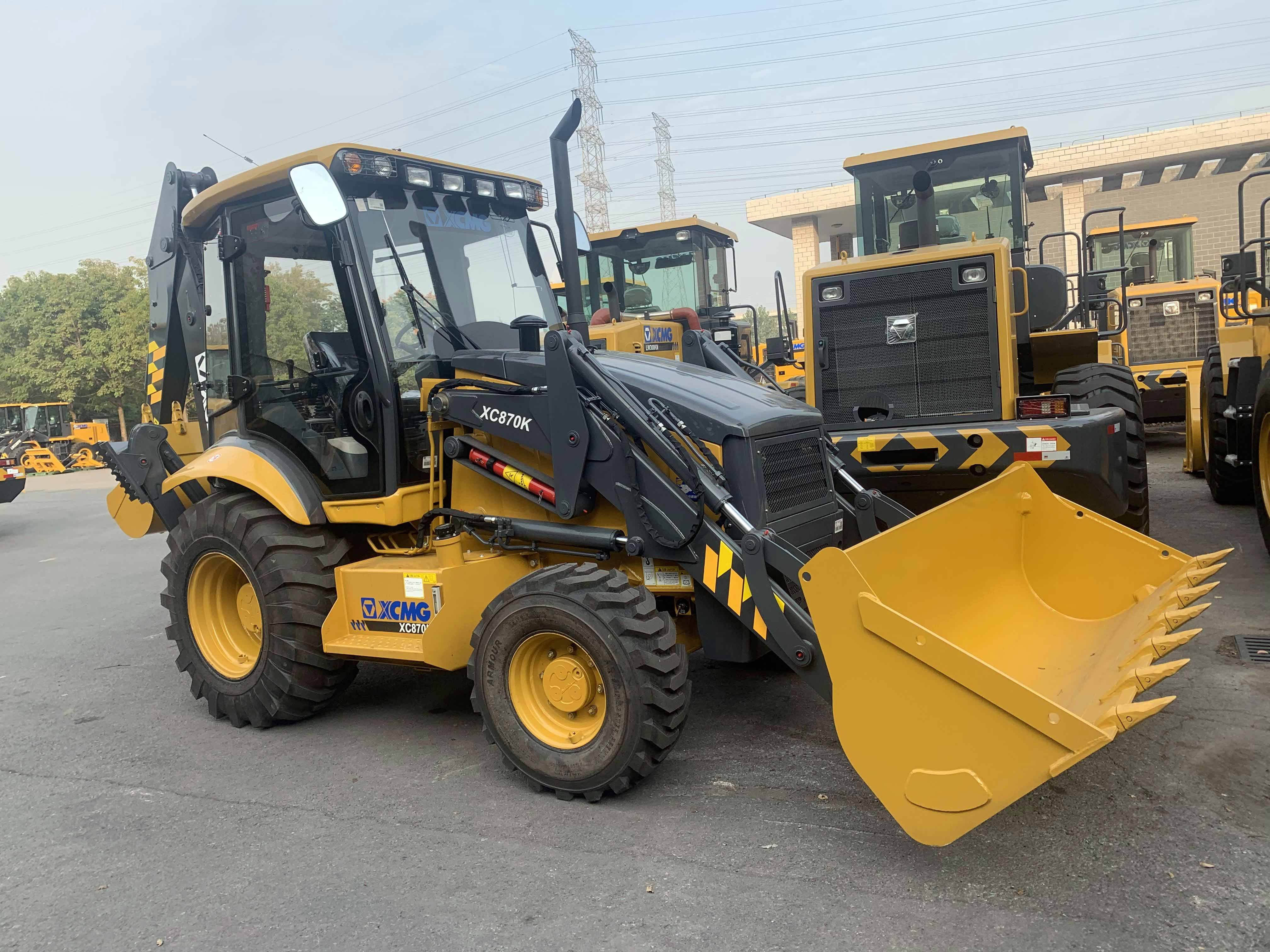 XCMG XC870K China mini compact tractor with backhoe and front end loader