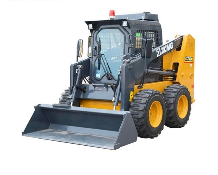 XCMG official XC740K machinery 1 ton mini skid steer wheel loader with snow plow blower