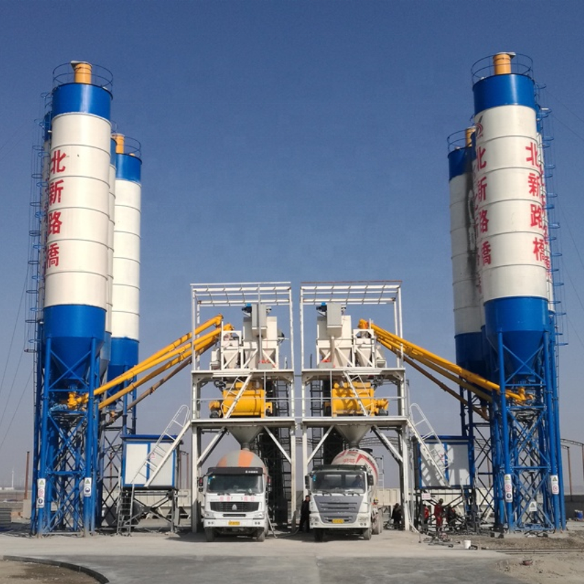 China XCMG hzs90K small concrete batching plant price