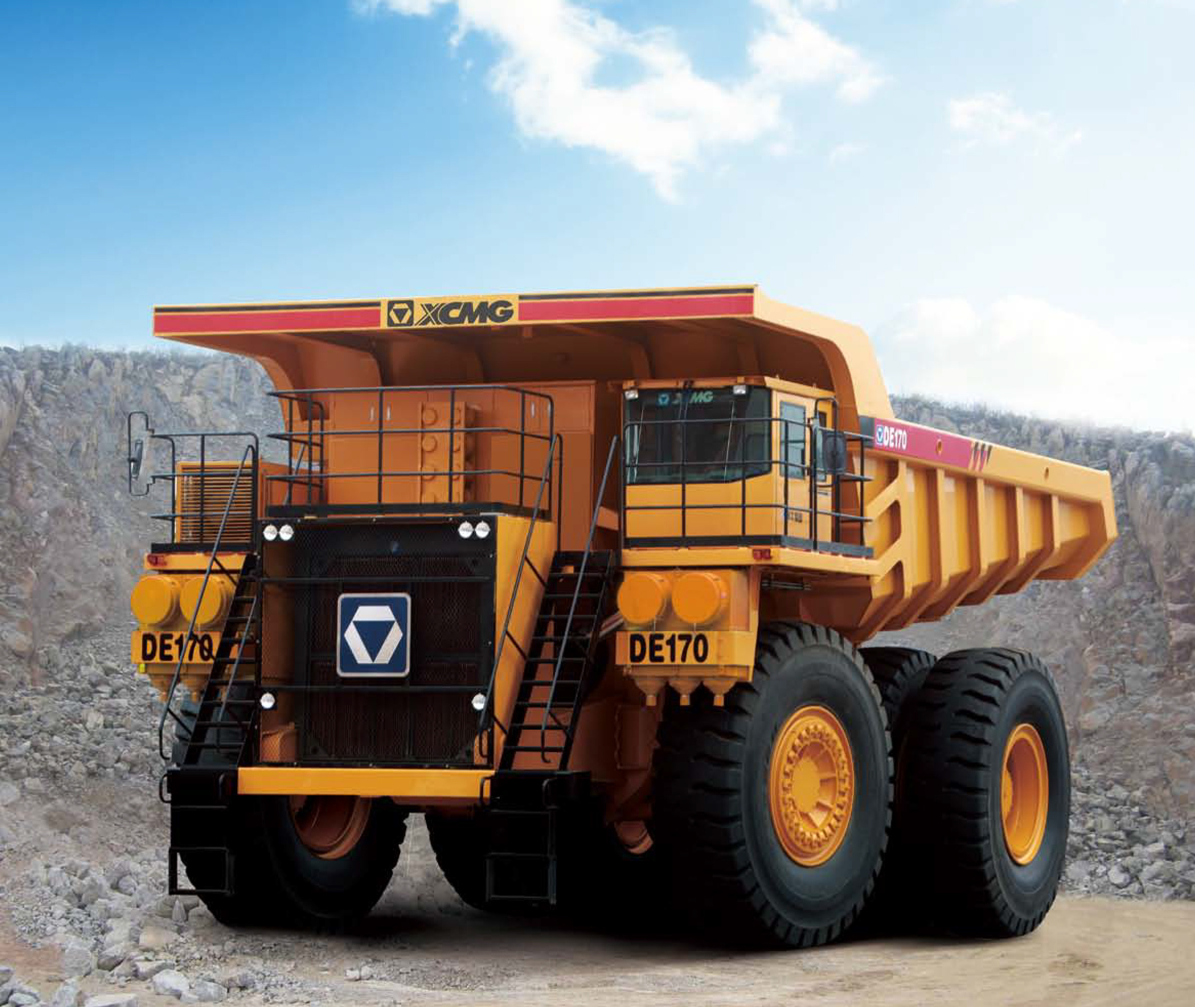 XCMG official 170 ton XDE170 used mining dump truck for sale