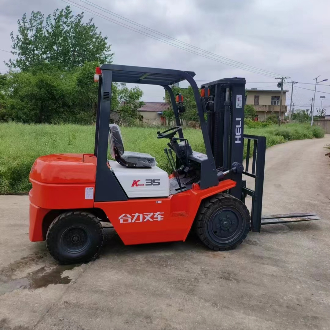 HELI K35 3.5 ton 3500kg Diesel Forklift Truck with Side Shift and Solid Tyres Side loader Mini Forklift Price for Brand New