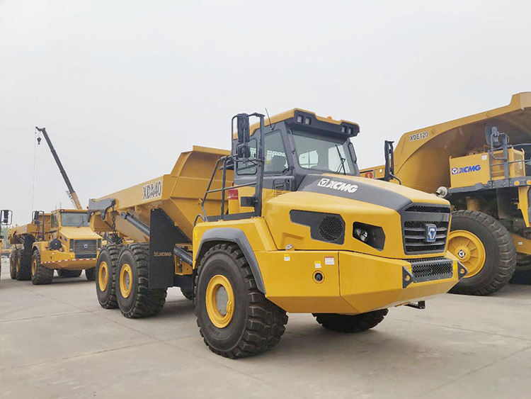 XCMG 40 ton XDA40 6*6 articulated left hand driving coal mining dump truck price for sale