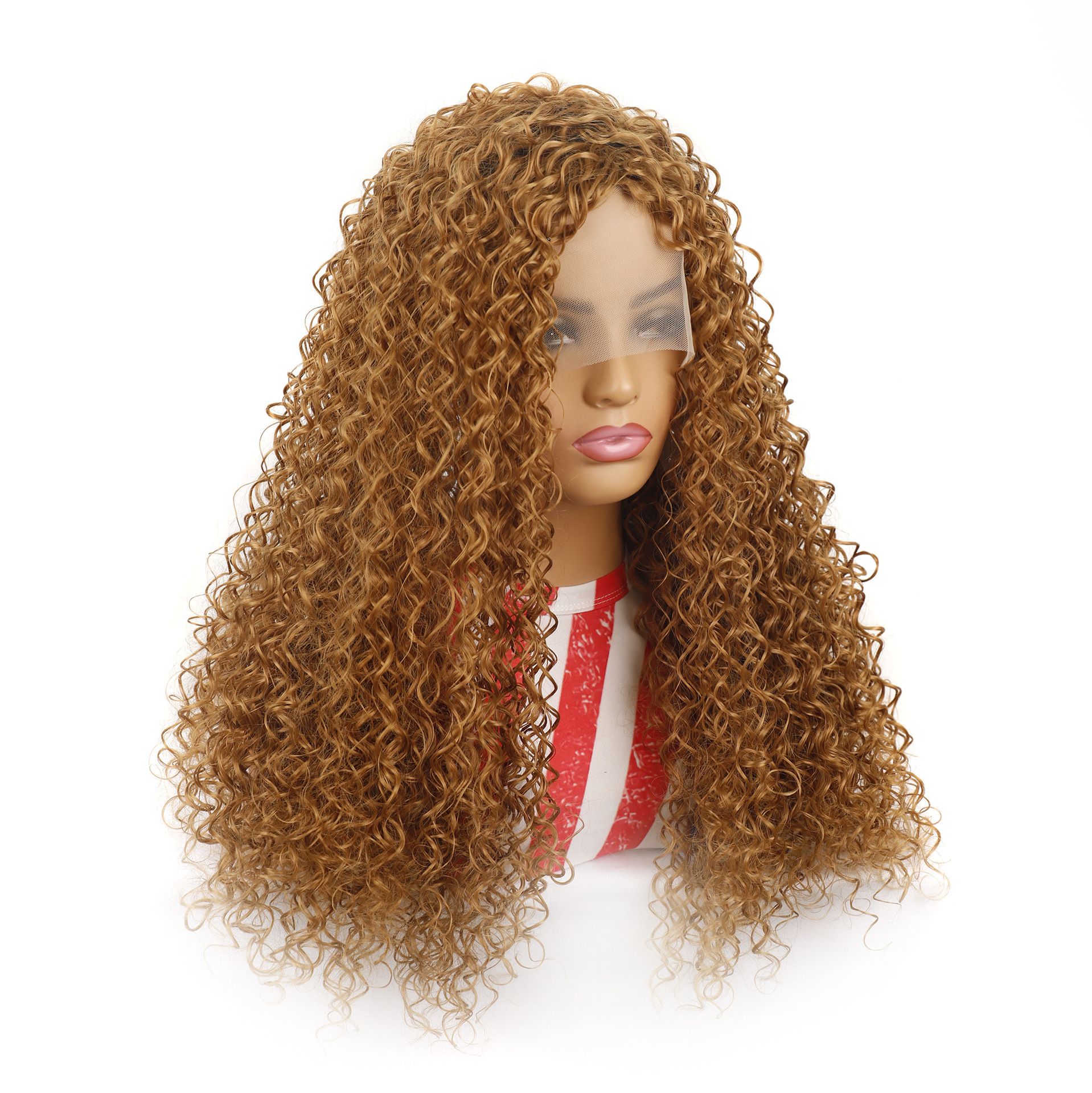 Front Lace Large Curly Wig for Lady Long Mechanism Swiss Lace High Temperature Wire Henan Long Dreadlocks Human Hair for Men Wig