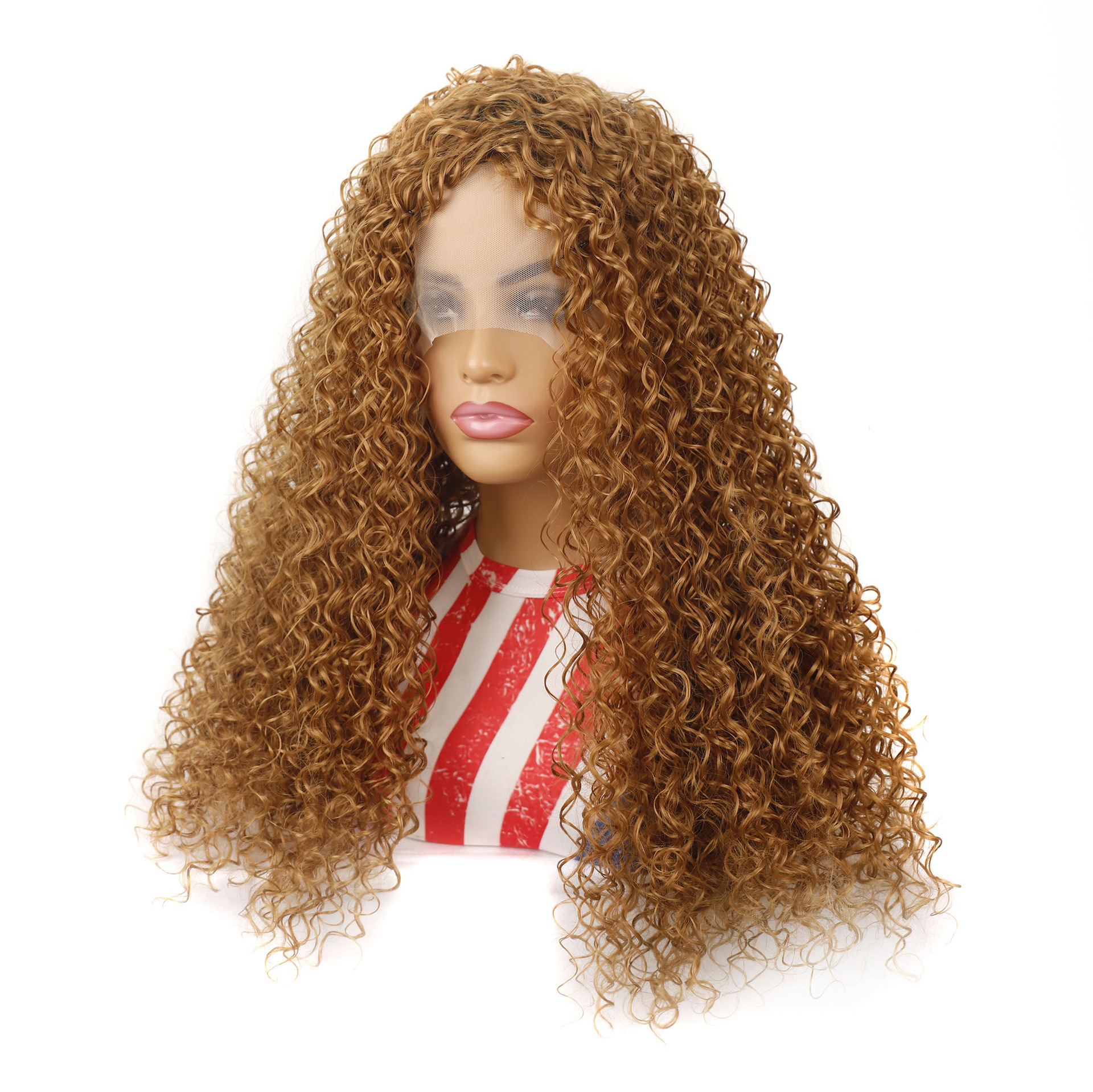 Front Lace Large Curly Wig for Lady Long Mechanism Swiss Lace High Temperature Wire Henan Long Dreadlocks Human Hair for Men Wig