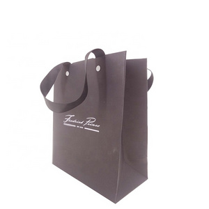 Custom Black Printed Luxury Perfume Jewelry Shopping  Gift Paper Bag With Handle