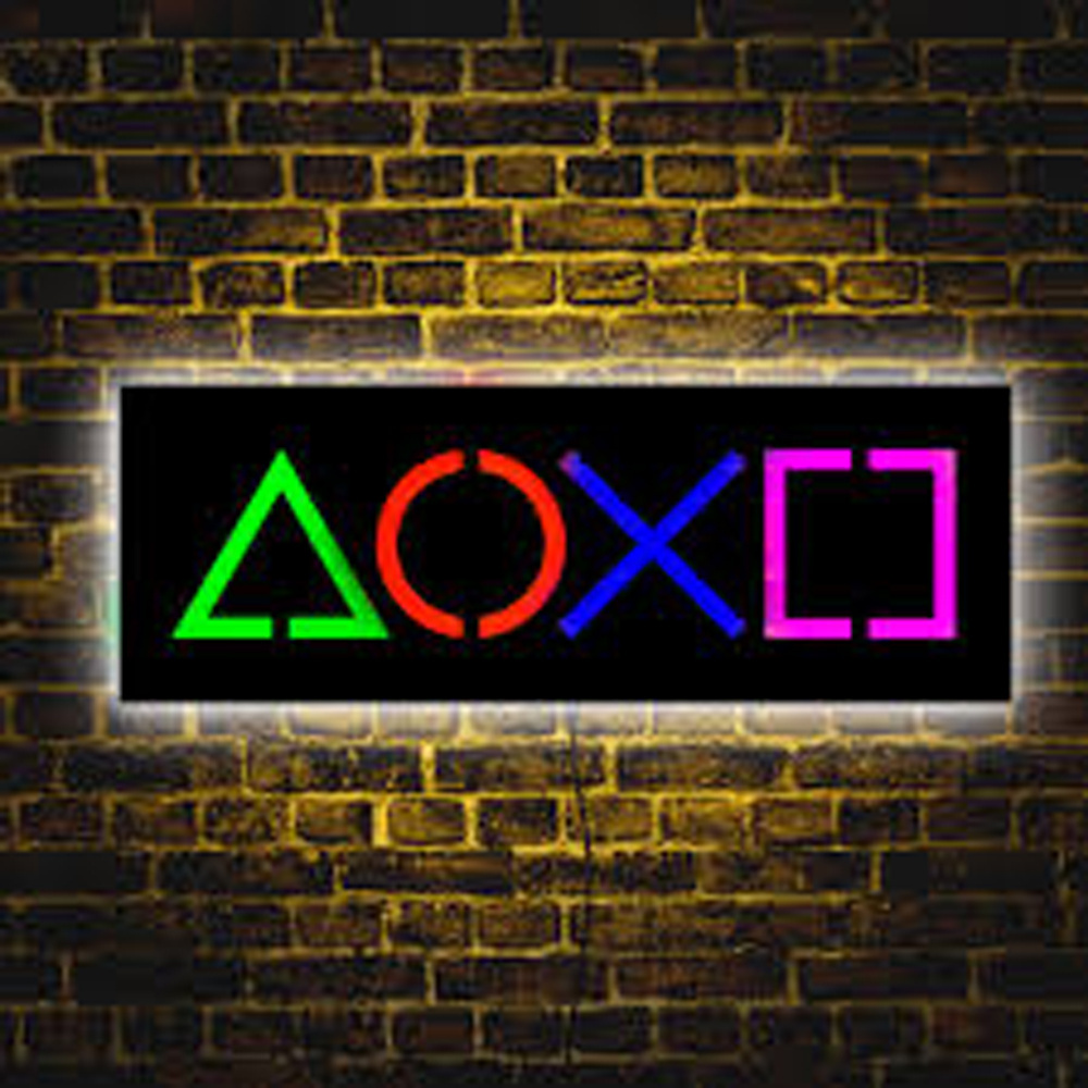 PlayStation Sign Light - Level Up Your Space with LED Neon, Flex Neon, Perfect for Gaming Decor and Customization