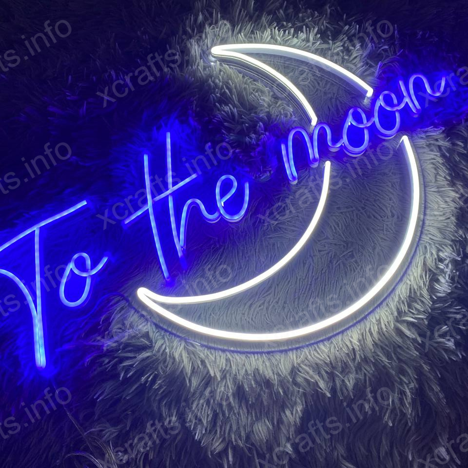 Reach for the Stars with our Stunning To the Moon LED Neon Sign - Perfect for Ambiance, Decor, and Inspiration