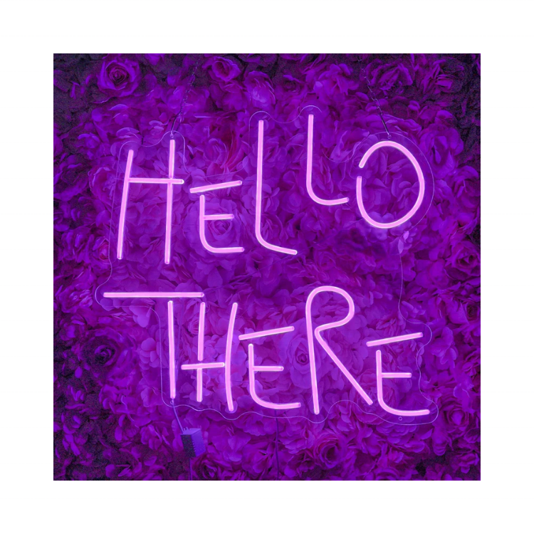 Hello There_Hell Here Neon Sign Halloween Decor Lights Room Decoration Led Neon Wall Lights Custom Fun Bar Halloween Room Party