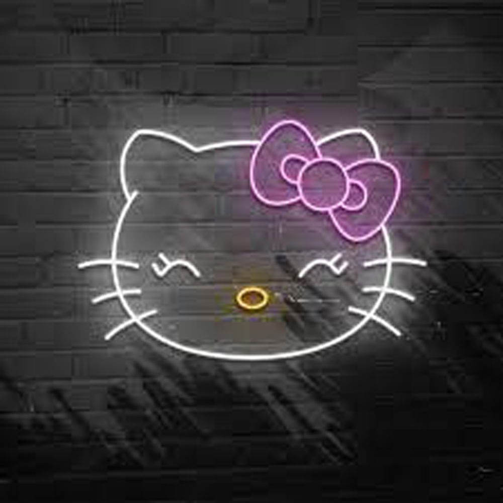 Add Whimsical Charm with a Custom Hello Kitty LED Neon Sign: Playful Flex Neon Decor for Hello Kitty Fans